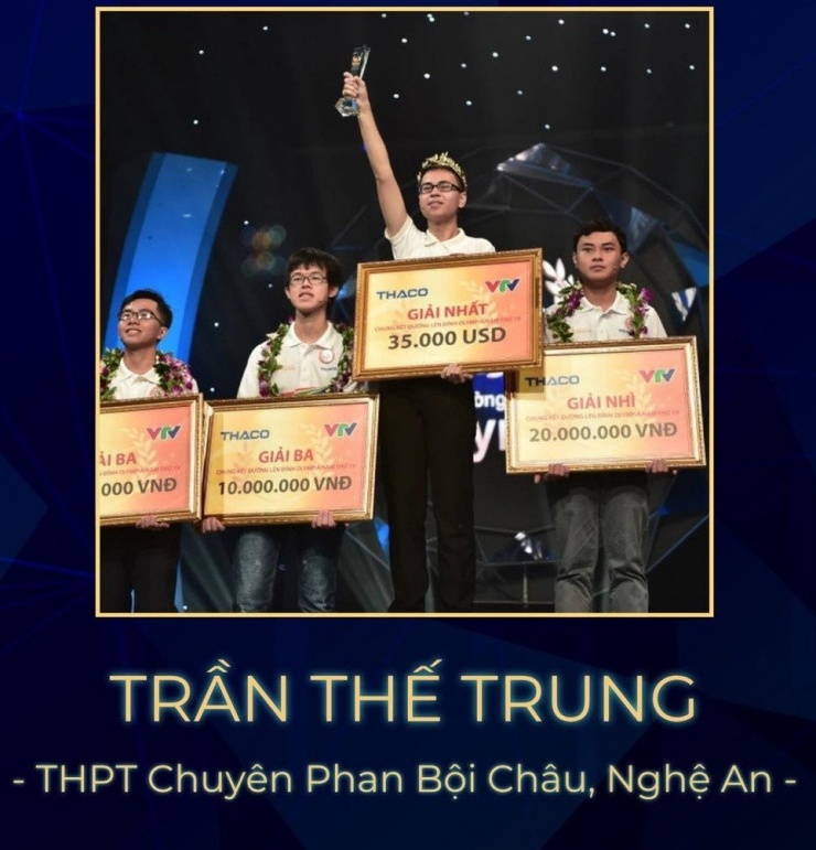 Quán quân năm thứ 18, 19: Nguyễn Hoàng Cường - THPT Hòn Gai, Quảng Ninh và Trần Thế Trung - THPT Chuyên Phan Bội Châu, Nghệ An.