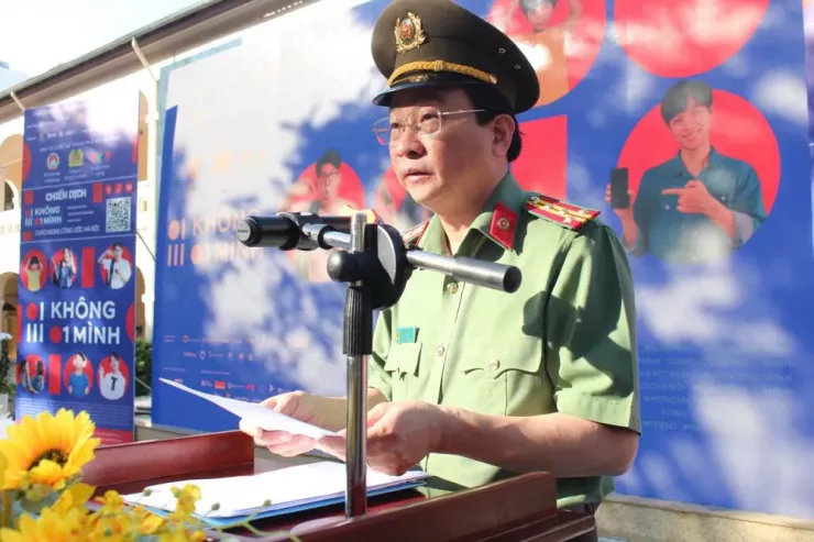 Đại tá Bùi Thanh Trực, Phó Giám đốc Công an TP.HCM. Ảnh: CATP