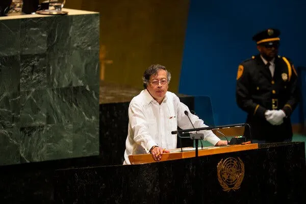 Tổng thống Colombia - ông Gustavo Petro. Ảnh: THE NEW YORK TIMES