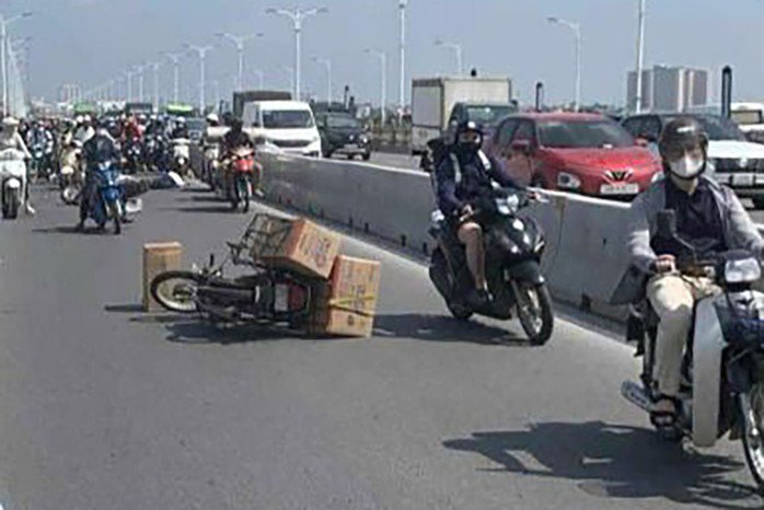 Hiện trường vụ tai nạn. Ảnh: V.T.