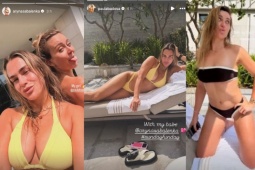 2 nữ thần Badosa - Sabalenka khoe bikini đôi quyến rũ, làng tennis rạo rực