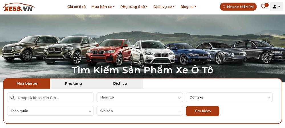 Tìm kiếm phụ tùng theo xe ô tô nhanh chóng tiện lợi tại Xe5s.vn - 1