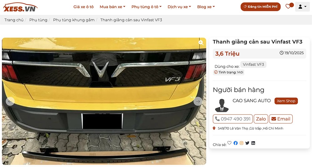 Tìm kiếm phụ tùng theo xe ô tô nhanh chóng tiện lợi tại Xe5s.vn - 3