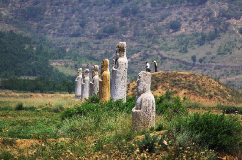 Tàn tích của Ôn lăng, nay thuộc tỉnh Sơn Đông, Trung Quốc, nơi an nghỉ của Đường Ai Đế. Ảnh: Baidu.