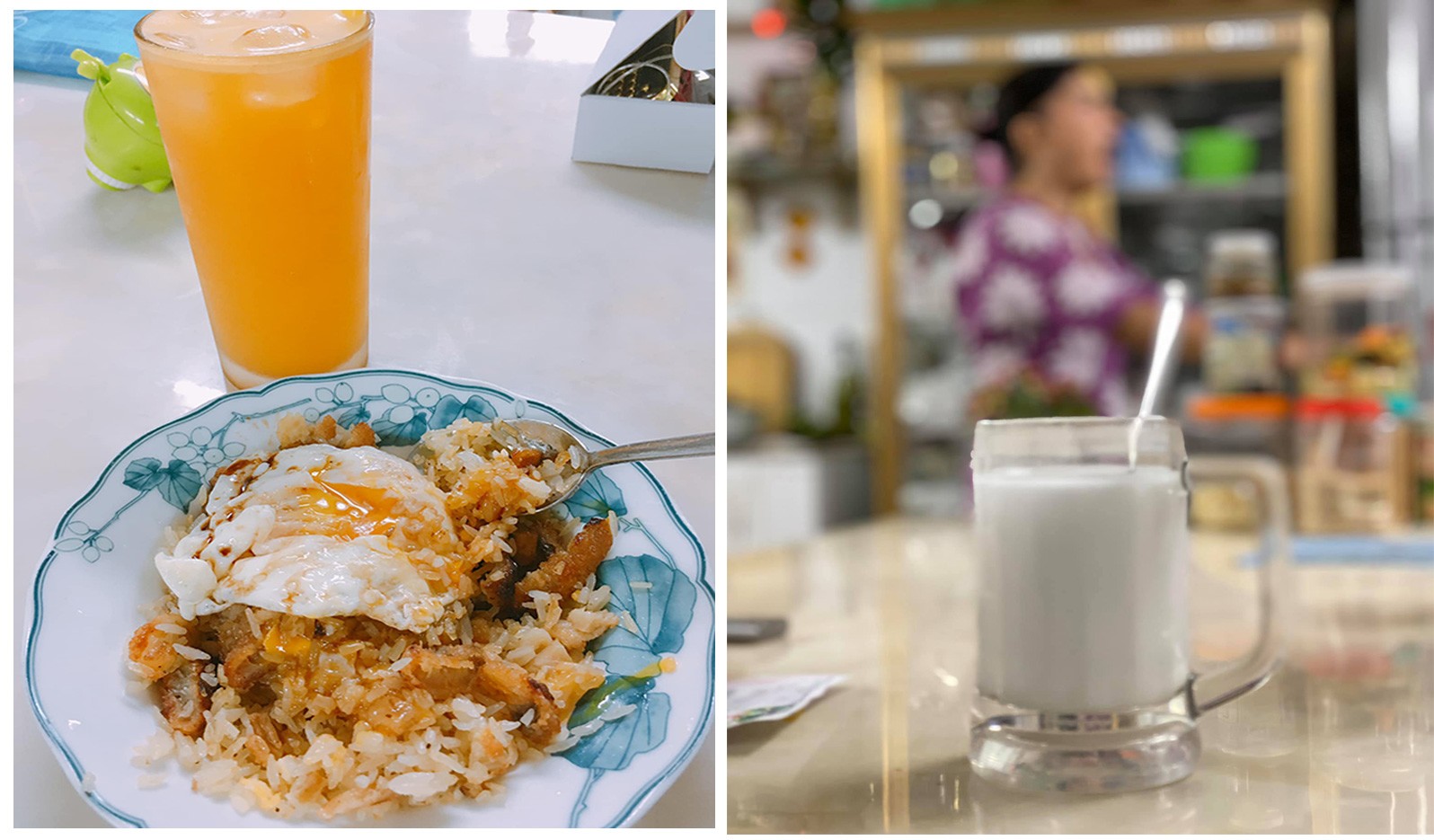 Dù con đã lớn, bà vẫn chăm sóc con như thuở nhỏ, thường xuyên chuẩn bị sẵn nước cam và sữa cho con.