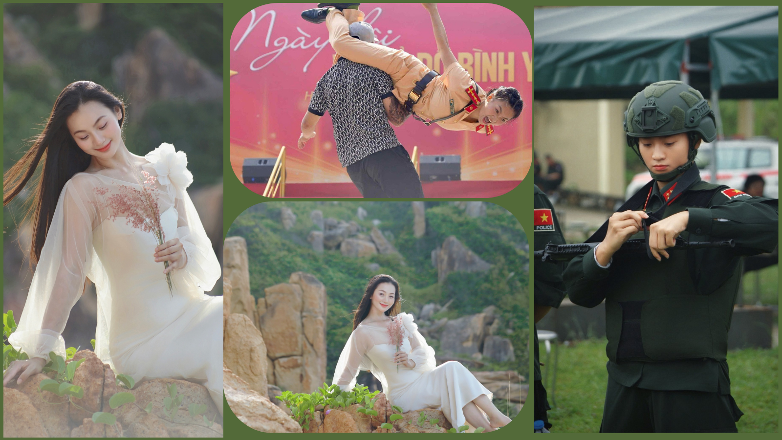 Nữ đại úy "kẹp cổ dân tổ" dịu dàng đến bất ngờ - 1