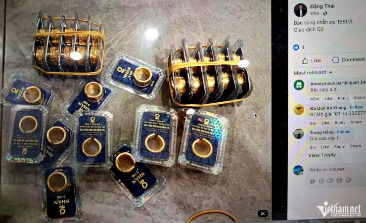 Giá vàng giao dịch trên thị trường "chợ đen" chênh lệch từ 10-20 triệu đồng/lượng so với giá niêm yết.