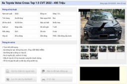 Toyota Veloz Cross Top 1.5 CVT đời 2022 giá hời sau 30.000Km