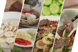 Gỏi "bò kéo pháo" làm mồi nhậu siêu cuốn