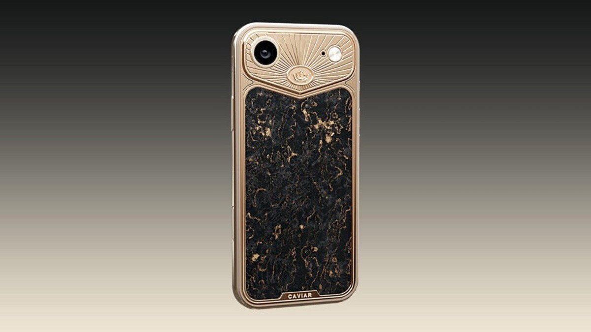 iPhone Air Aureon được mạ vàng 24K và carbon vàng vân đá cẩm thạch