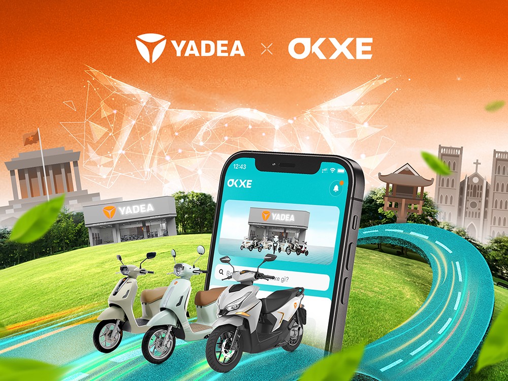 OKXE chính thức phân phối xe máy điện Yadea trên ứng dụng OKXE.
