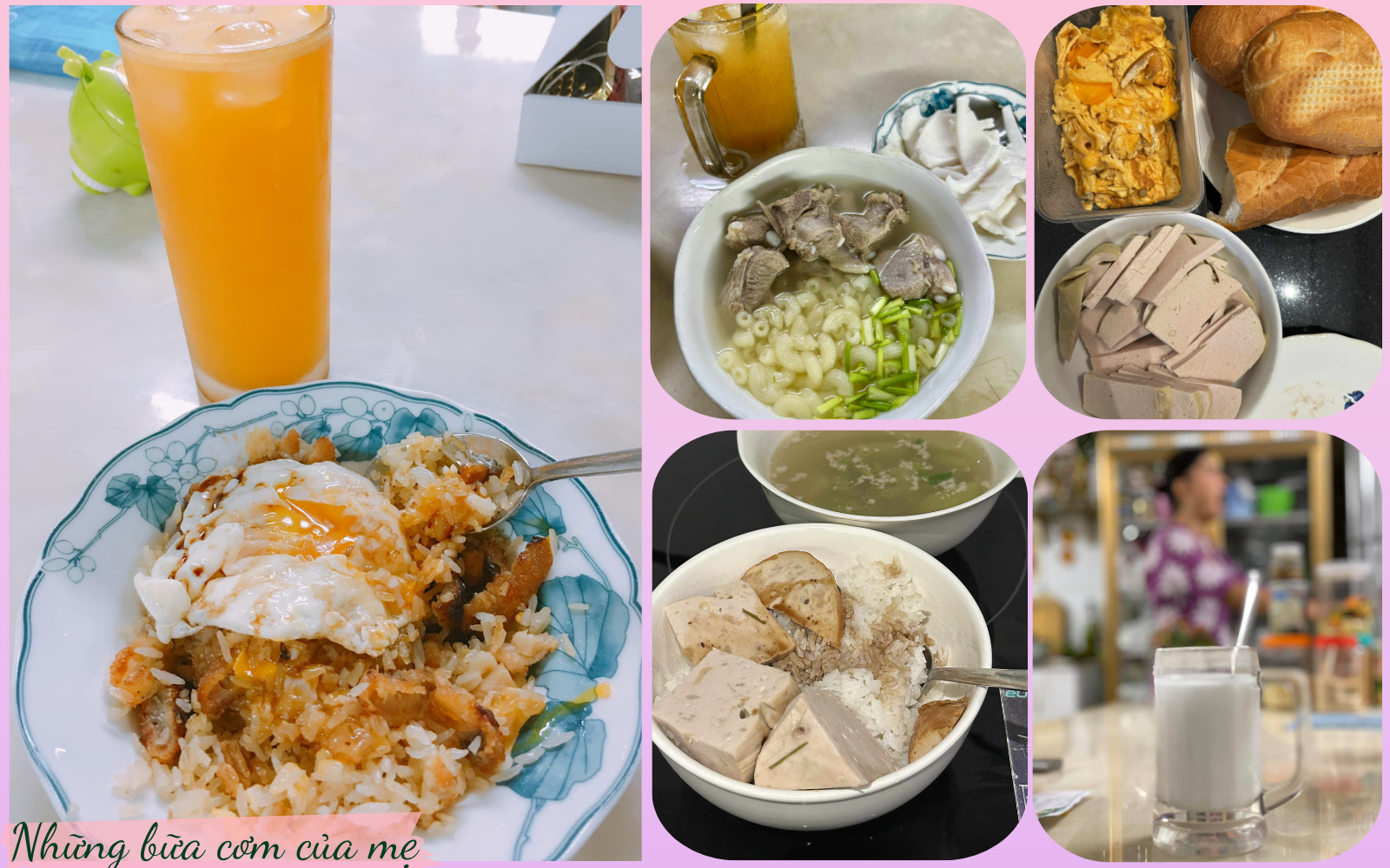 Dù con đã lớn, bà vẫn chăm sóc con như thuở nhỏ, thường xuyên chuẩn bị sẵn cả nước cam và sữa cho con.