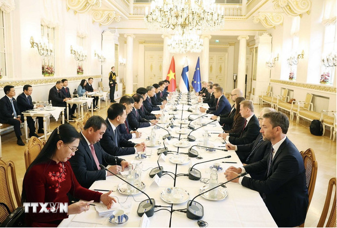 Toàn cảnh cuộc hội đàm. Ảnh: TTXVN