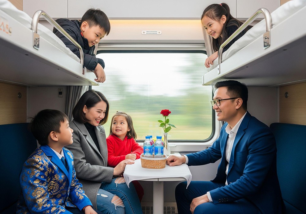 Toa tàu giường nằm tối ưu cho gia đình trong các chuyến du lịch qua đêm