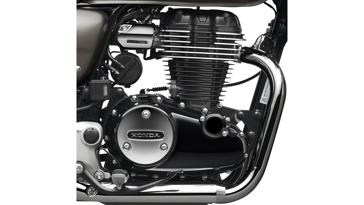 Ống xả của CB350RS tạo ra âm thanh trầm mạnh mẽ