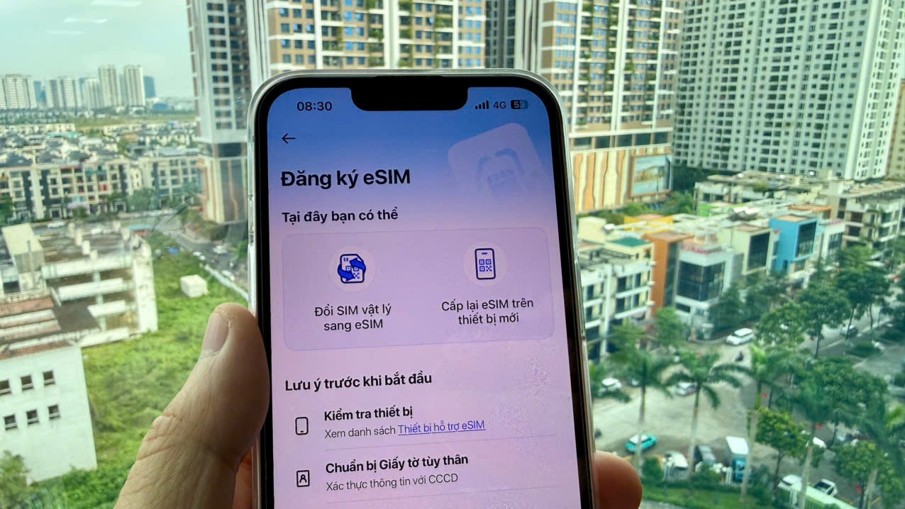 Chức năng đổi eSIM trên MyVNPT.