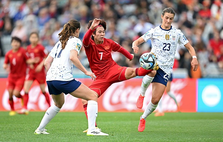 Tuyết Dung thi đấu ở World Cup nữ 2023.