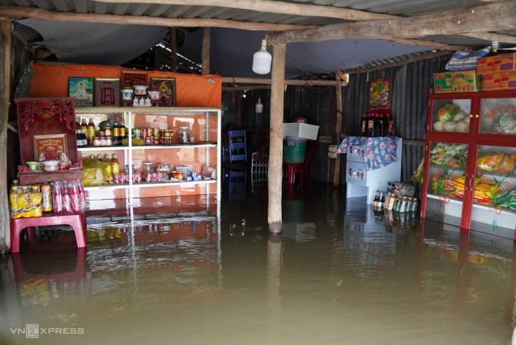 Bơi xuồng trong nhà ở đợt lũ lớn nhất thập kỷ tại Đồng Tháp Mười - 5