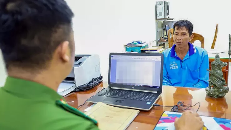 Phòng Cảnh sát hình sự Công an tỉnh An Giang đang tạm giữ ông Phan Văn Liêm để điều tra về hành vi giết người. Ảnh: TT