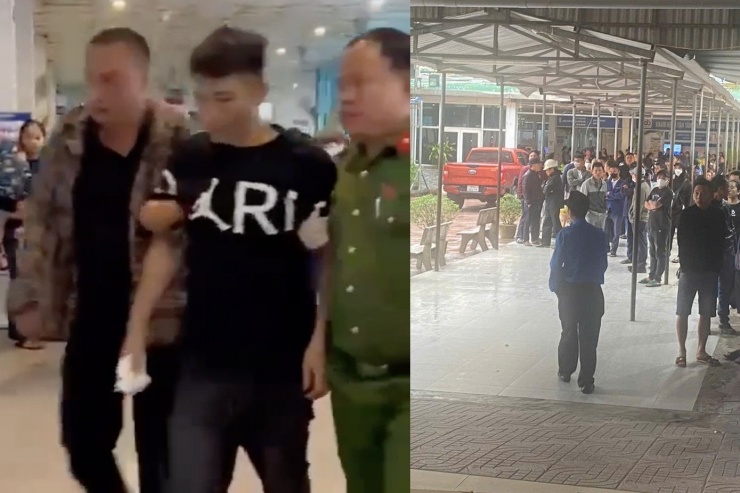 Lực lượng công an khống chế, bắt giữ đối tượng Bằng Văn Vỹ