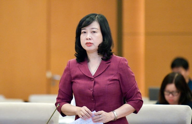 Bộ trưởng Y tế Đào Hồng Lan. Ảnh: Quốc hội