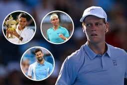 Sinner xếp hạng huyền thoại tennis: Federer số 1, Djokovic & Nadal đứng sau