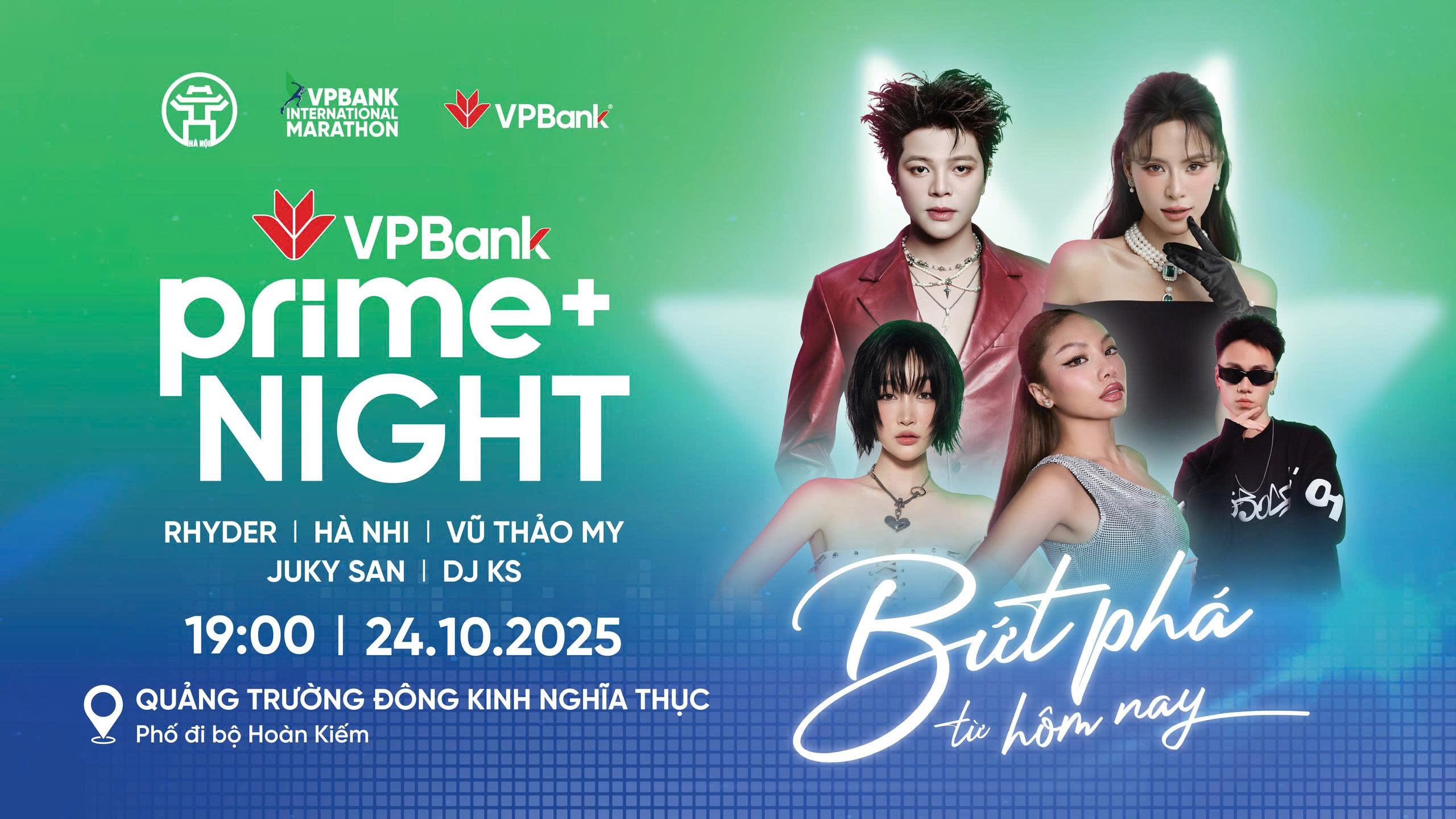 Đêm nhạc Khai mạc giải chạy VPBank Hanoi International Marathon 2025 – VPBank Prime Night 2025