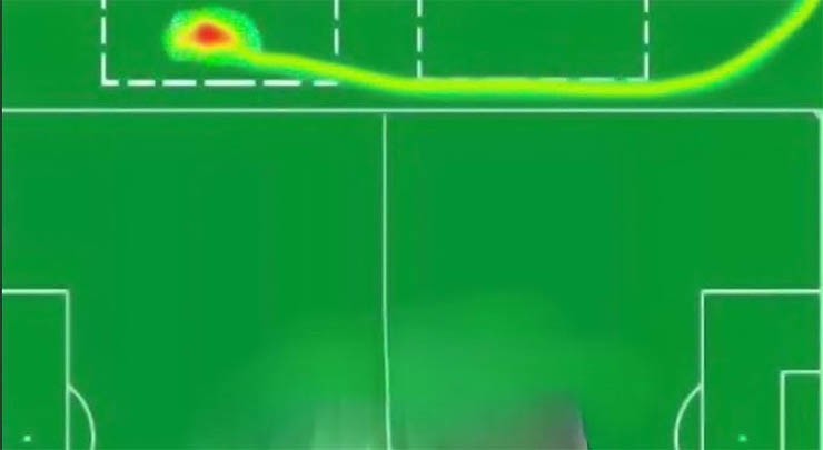 Bản đồ nhiệt của Garnacho bị chế lại