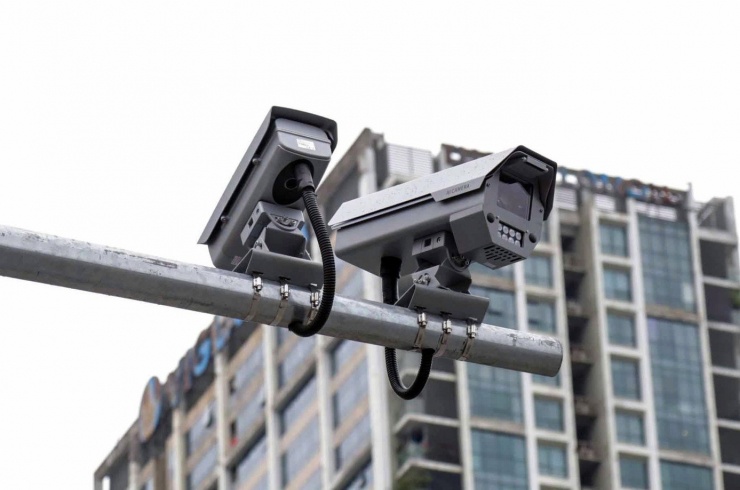 Hình ảnh camera AI đang được triển khai lắp đặt ở Hà Nội.