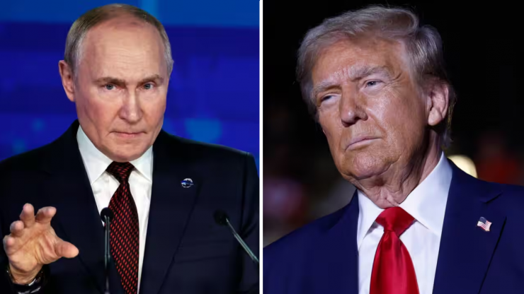 Tổng thống Nga Vladimir Putin và Tổng thống Mỹ Donald Trump. Ảnh: SBS News