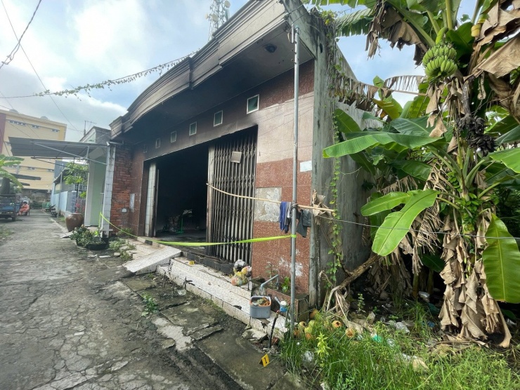 Căn nhà xảy ra hỏa hoạn.