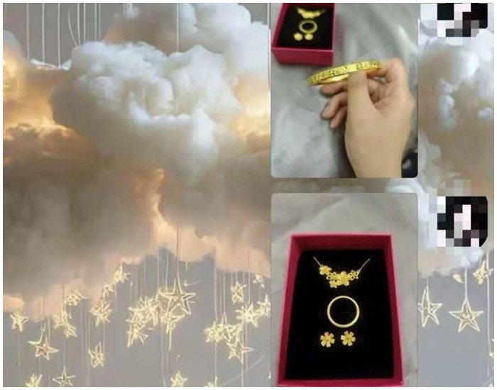 Trước ngày cưới, cô dâu khoe vòng vàng trong nhóm chat gia đình. Ảnh: 163