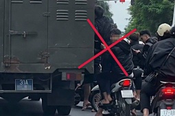 Xử lý nhóm thanh niên đeo bám xe chở phạm nhân trên phố Lê Đức Thọ