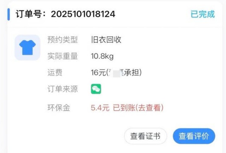 Xiao Li bán số quần áo cũ với giá chỉ 5,4 NDT (19.000đ)