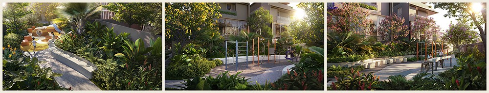 Mô hình Pocket Park - Mảnh ghép xanh trong hệ sinh thái nuôi dưỡng lối sống bền vững. Ảnh: CapitaLand.