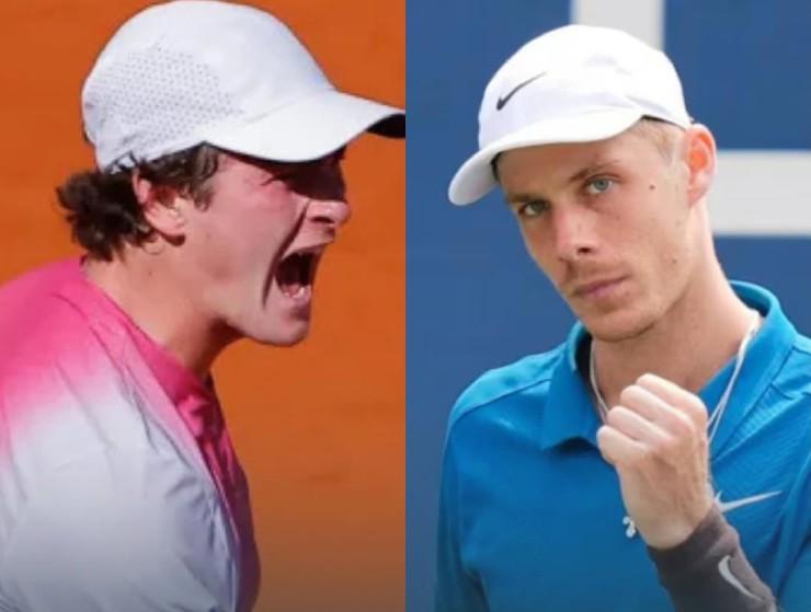 Fonseca (bên trái) lần đầu tiên đối đầu với Shapovalov (bên phải)
