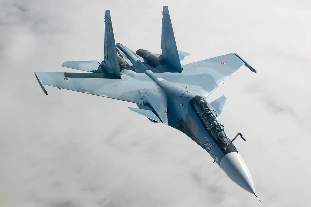 Chiến đấu cơ Su-30SM của không quân Nga. Ảnh: Kyiv Independent.
