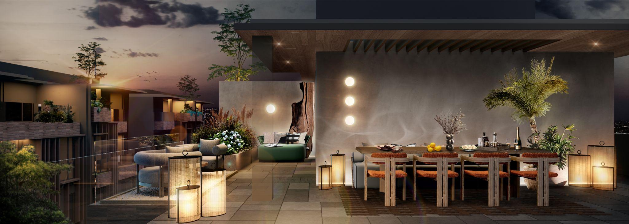 Từ Garden Villa, tầm nhìn trải dài ôm trọn thiên nhiên của công viên trung tâm ~2ha, hòa mình vào dải xanh mênh mông trước thềm nhà. Ảnh: CapitaLand.