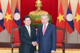 Tổng Bí thư Tô Lâm tiếp Tổng Bí thư, Chủ tịch nước Lào Thongloun Sisoulith