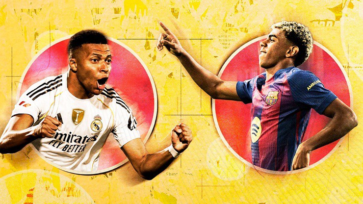 Màn so tài giữa Mbappe và Yamal sẽ là tâm điểm của trận Siêu kinh điển sắp tới