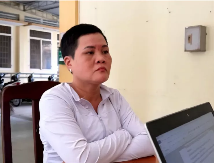 Nguyễn Thị Bích bị công an bắt giữ. Ảnh: CA