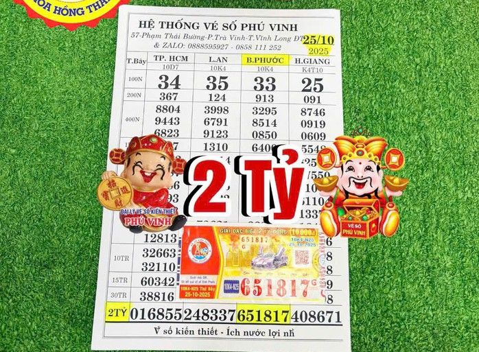 Đại lý vé số Phú Vinh tiếp tục đổi thưởng cho khách hàng may mắn trúng đặc biệt vé số Bình Phước. Ảnh: ĐLVS Phú Vinh