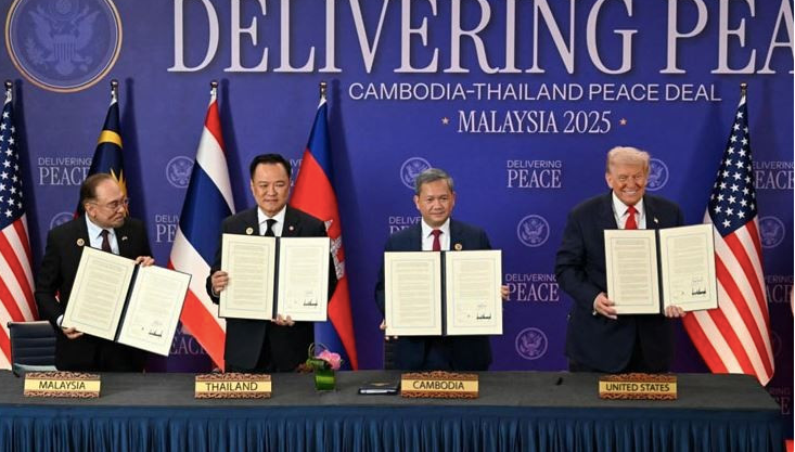 Tổng thống Mỹ Trump chứng kiến Campuchia và Thái Lan ký tuyên bố hoà bình - 1