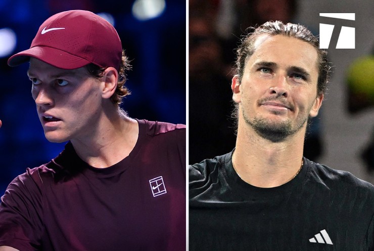 Sinner (bên trái) đấu Zverev (bên phải), tái hiện chung kết Australian Open 2025