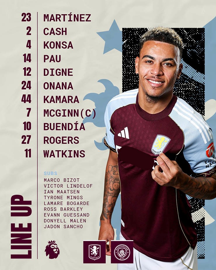 Trực tiếp bóng đá Aston Villa - Man City: Watkins đối đầu Haaland (Ngoại hạng Anh) - 2