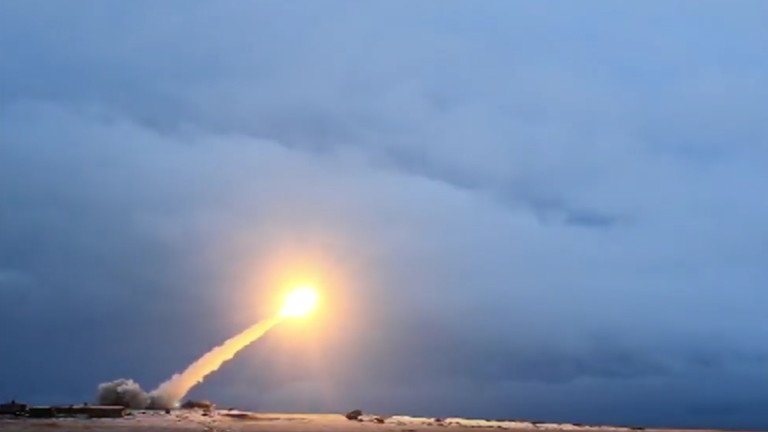 Hình ảnh một cuộc thử nghiệm siêu tên lửa Burevestnik của Nga. Ảnh: Sputnik.