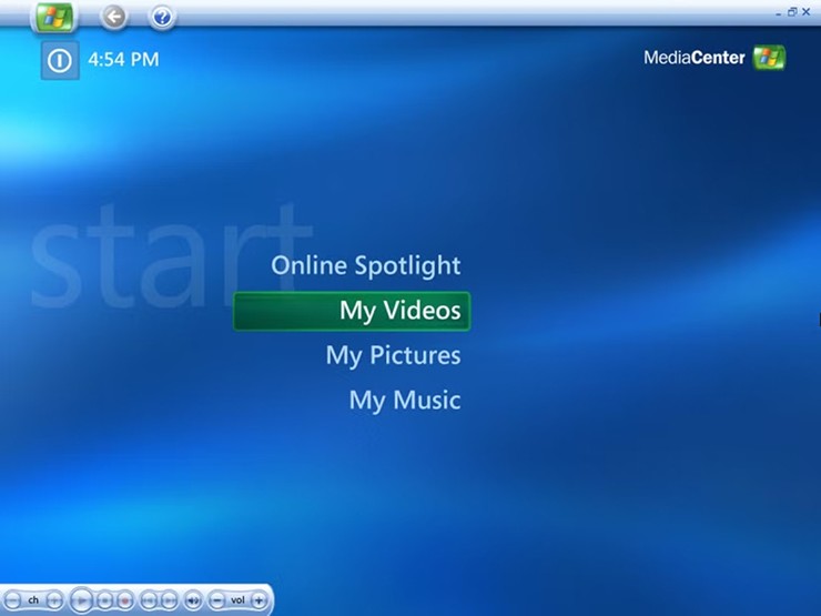 Media Center là một trong những phiên bản đặc biệt của Windows XP chuyên cho giải trí.