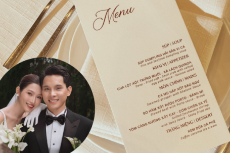 Thực đơn tiệc cưới phong cách Á - Âu của Quỳnh Châu