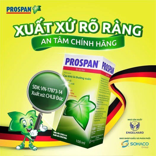Prospan chính ngạch có đầy đủ thông tin sản phẩm