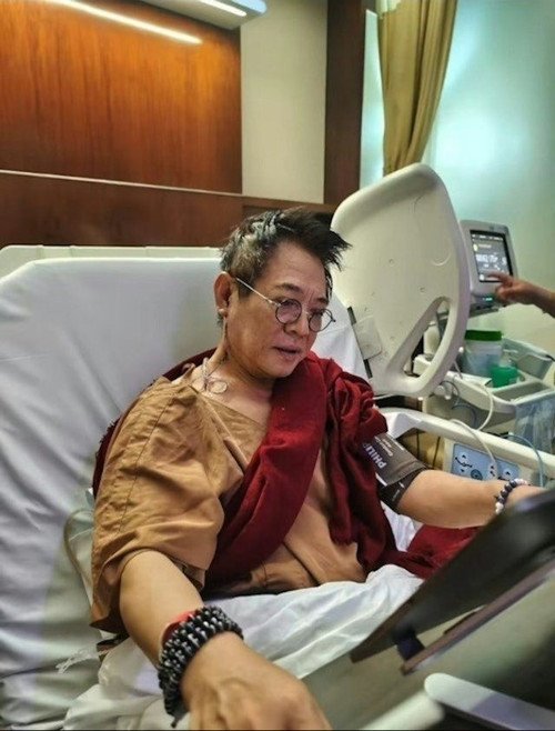 Hình ảnh Lý Liên Kiệt trong bệnh viện vào tháng 8.